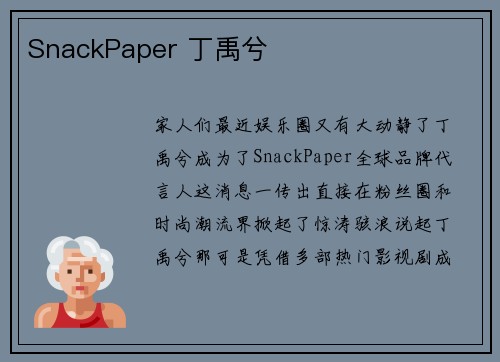 SnackPaper 丁禹兮
